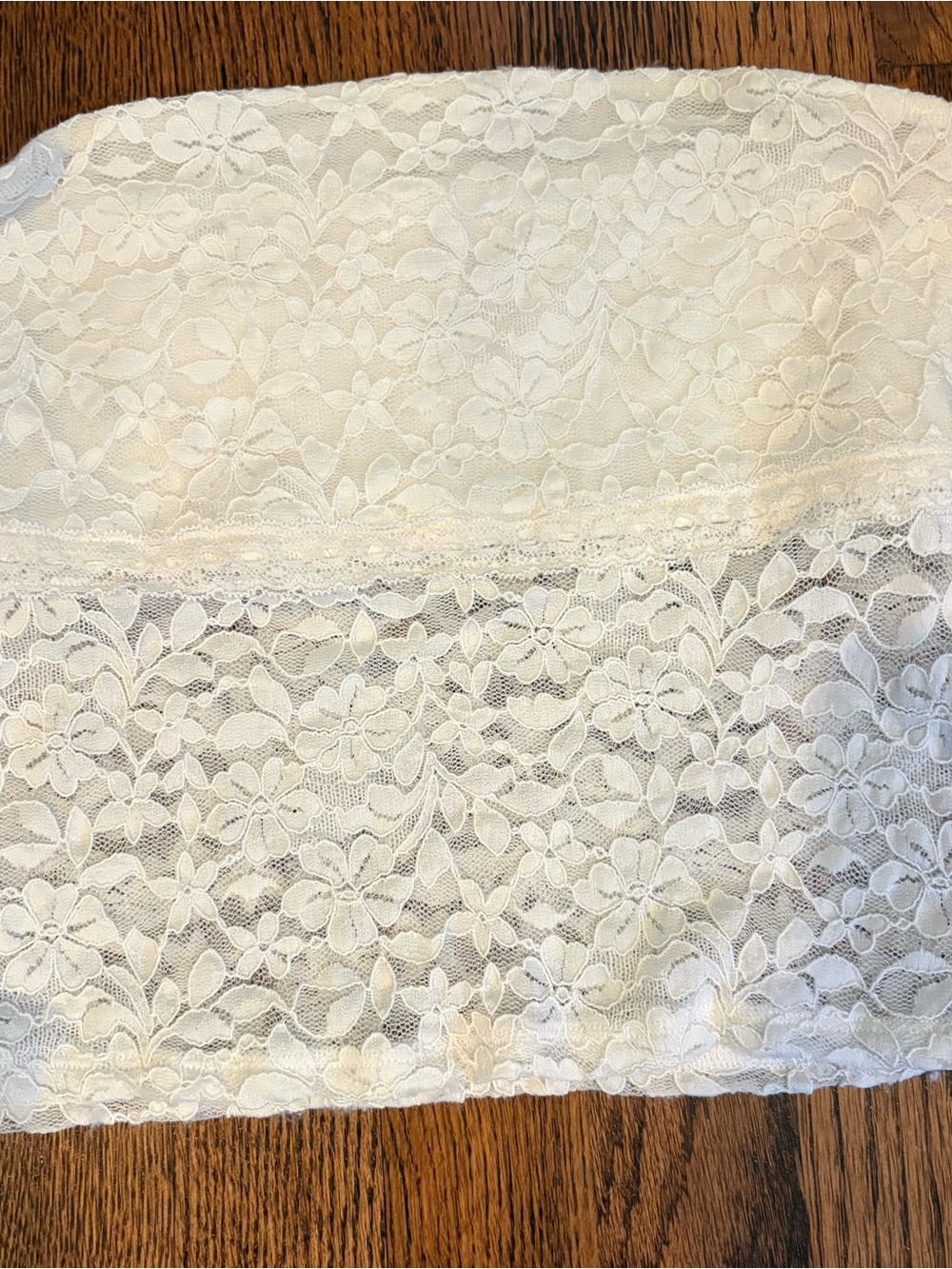 Hollister Floral Lace Bandeau Strapless - Cream